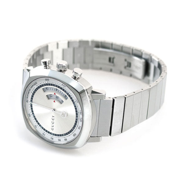 グッチ 時計 メンズ レディース クロノグラフ グリップ 40mm YA157302 腕時計 ブランド シルバー YA157302