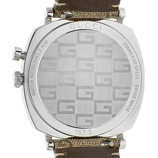 グッチ GRIP クォーツ 電池式 腕時計 ブランド メンズ レディース GUCCI YA157415 アナログ ブラック ブラウン 黒 スイス製 YA157415