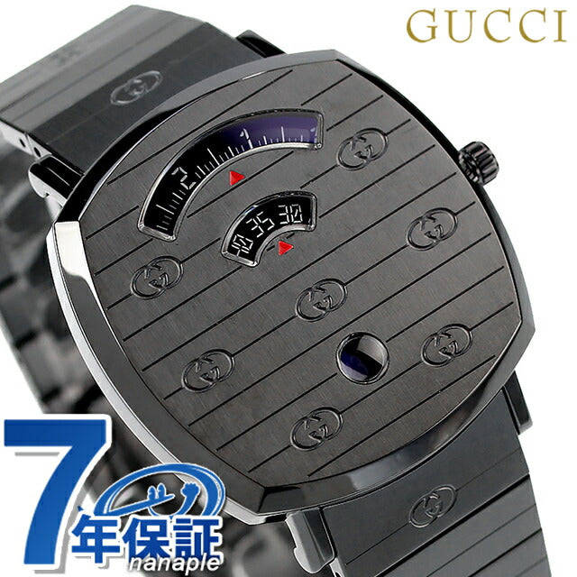 グッチ 時計 グリップ クオーツ 腕時計 メンズ レディース GUCCI YA157429 ブラック 黒 スイス製 YA157429