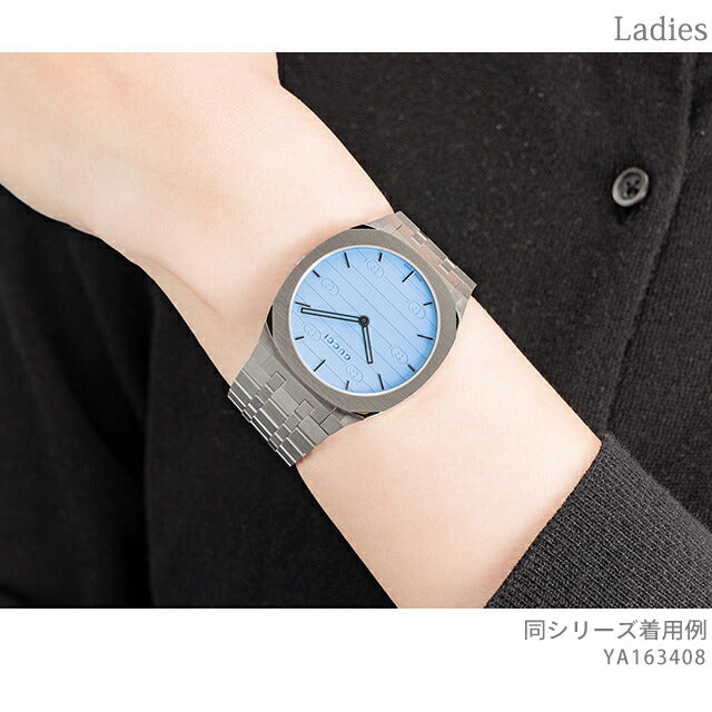 グッチ GUCCI 25H クォーツ 電池式 腕時計 ブランド メンズ レディース GUCCI YA163408 アナログ ブルー スイス製 YA163408