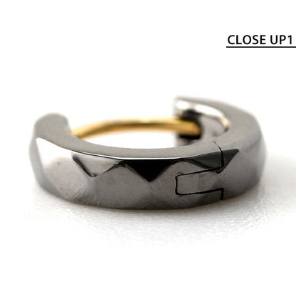 ライオンハート ピアス メンズ ブランド フォーギフト スターリングシルバー フープ 片耳用 01EA0991BK ガンメタル アクセサリー 01EA0991BK