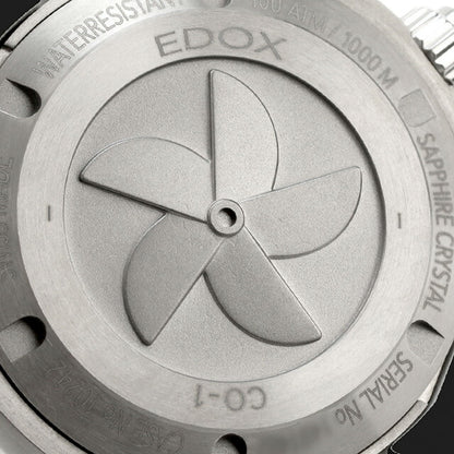 エドックス クロノオフショア1 CO-1 クォーツ 電池式 腕時計 ブランド メンズ チタン クロノグラフ EDOX 10242-TIN-BUIN アナログ ネイビー ブラック 黒 10242-TIN-BUIN