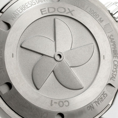 エドックス クロノオフショア1 腕時計 メンズ チタン クロノグラフ EDOX 10242-TINB-BUICDNO アナログ ライトブルーグラデーション ホワイト 白 10242-TINB-BUICDNO