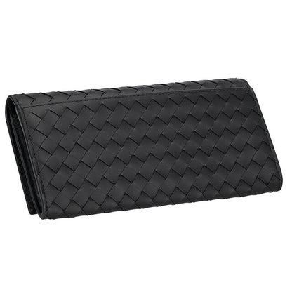 ボッテガ・ヴェネタ 長財布 メンズ ブランド BOTTEGA VENETA イントレチャート レザー 120697 V47W1 1000 ブラック 120697-V47W1-1000
