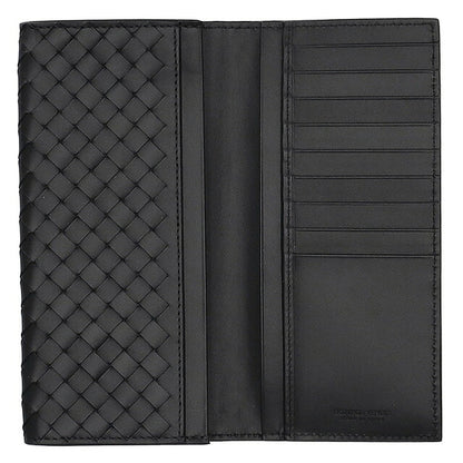 ボッテガ・ヴェネタ 長財布 メンズ ブランド BOTTEGA VENETA イントレチャート レザー 120697 V47W1 1000 ブラック 120697-V47W1-1000
