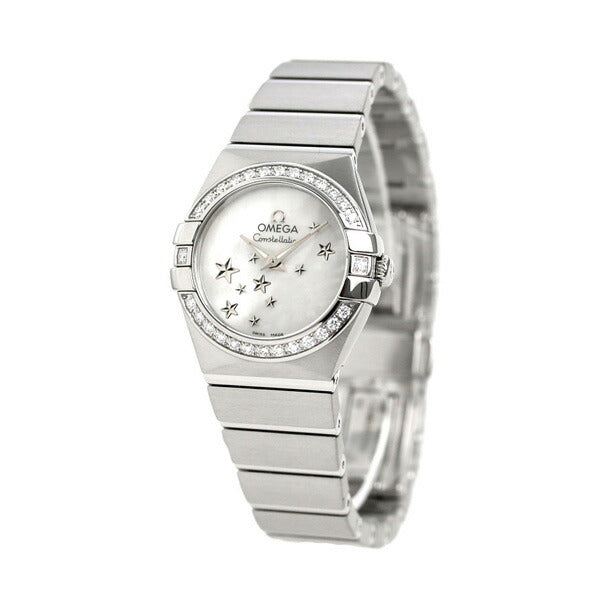 オメガ コンステレーション 24mm ダイヤモンド スイス製 123.15.24.60.05.003 OMEGA レディース 腕時計 ブランド ホワイトシェル 時計 123-15-24-60-05-003