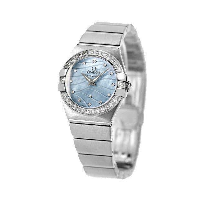 オメガ コンステレーション 24mm クオーツ 腕時計 ブランド レディース ダイヤモンド OMEGA 123.15.24.60.57.001 アナログ ブルーシェル スイス製 123-15-24-60-57-001