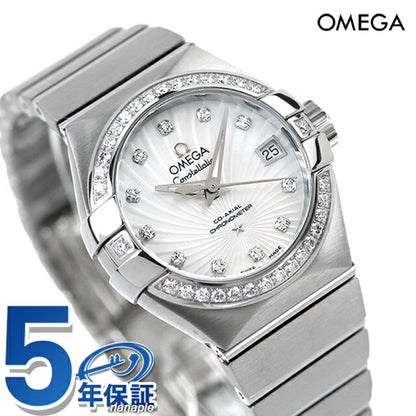 オメガ コンステレーション 27mm 自動巻き 機械式 腕時計 ブランド レディース ダイヤモンド OMEGA 123.15.27.20.55.001 アナログ ホワイトシェル 白 スイス製 123-15-27-20-55-001