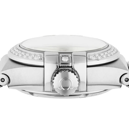 オメガ コンステレーション 27mm 自動巻き 機械式 腕時計 ブランド レディース ダイヤモンド OMEGA 123.15.27.20.55.002 アナログ ホワイトシェル 白 スイス製 123-15-27-20-55-002