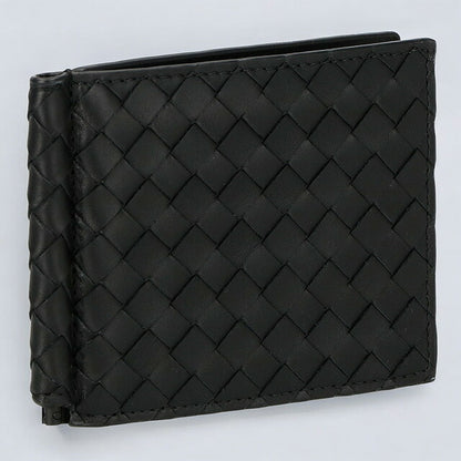 ボッテガ・ヴェネタ 二つ折り財布 メンズ ブランド BOTTEGA VENETA イントレチャート 123180 V4651 1143 ブラック 123180-V4651-1143
