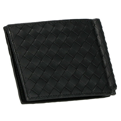 ボッテガ・ヴェネタ 二つ折り財布 メンズ ブランド BOTTEGA VENETA イントレチャート 123180 V4651 1143 ブラック 123180-V4651-1143