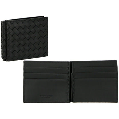 ボッテガ・ヴェネタ 二つ折り財布 メンズ ブランド BOTTEGA VENETA イントレチャート 123180 V4651 1143 ブラック 123180-V4651-1143
