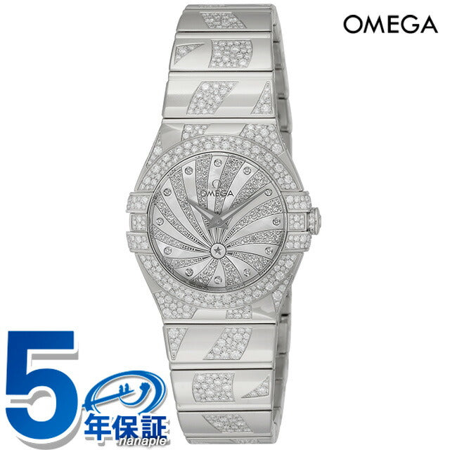 オメガ コンステレーション 28mm クォーツ 電池式 腕時計 ブランド レディース OMEGA 123.55.27.60.55.012 アナログ ホワイトゴールド 白 スイス製 123-55-27-60-55-012