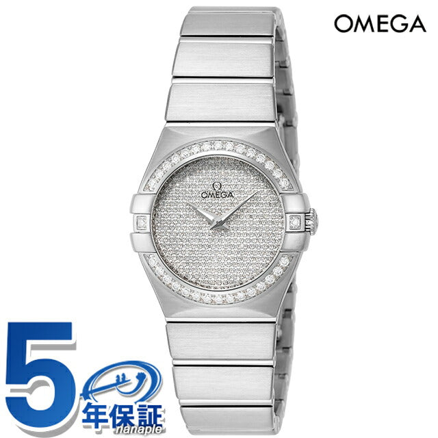 オメガ コンステレーション 27mm クオーツ 腕時計 ブランド レディース ダイヤモンド OMEGA 123.55.27.60.99.001 アナログ ホワイト 123-55-27-60-99-001