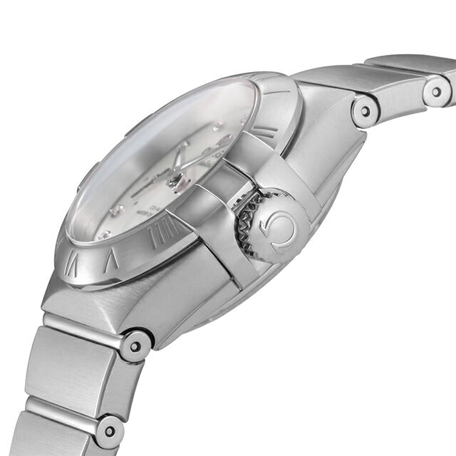 オメガ コンステレーション 27mm 自動巻き 腕時計 ブランド レディース ダイヤモンド OMEGA 127.10.27.20.55.001 アナログ ホワイト 127-10-27-20-55-001
