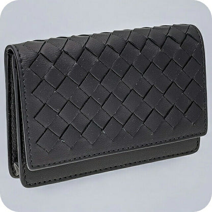 ボッテガ・ヴェネタ 名刺入れ メンズ レディース ブランド BOTTEGA VENETA イントレチャート 133945 V0016 8806 ブラック 133945-V0016-8806