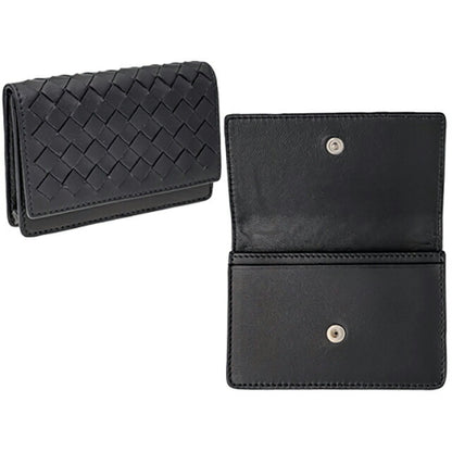 ボッテガ・ヴェネタ 名刺入れ メンズ レディース ブランド BOTTEGA VENETA イントレチャート 133945 V0016 8806 ブラック 133945-V0016-8806