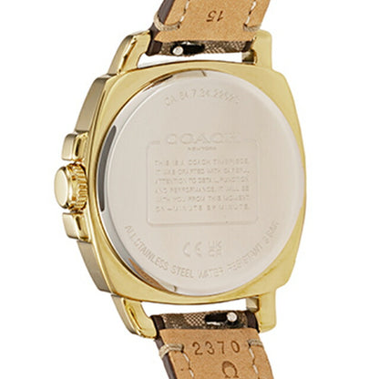 コーチ BOYFRIEND SMALL クオーツ 腕時計 ブランド レディース 替えベルト COACH 14000091 アナログ イエローゴールド ブラウン 14000091