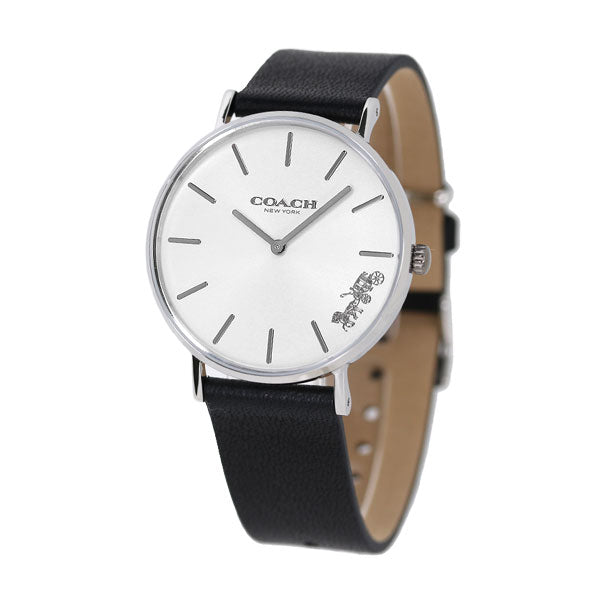 コーチ ペリー 36mm レディース 腕時計 14503115 coach ホワイト ブラック 革ベルト 14503115