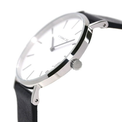 コーチ ペリー 36mm レディース 腕時計 14503115 coach ホワイト ブラック 革ベルト 14503115