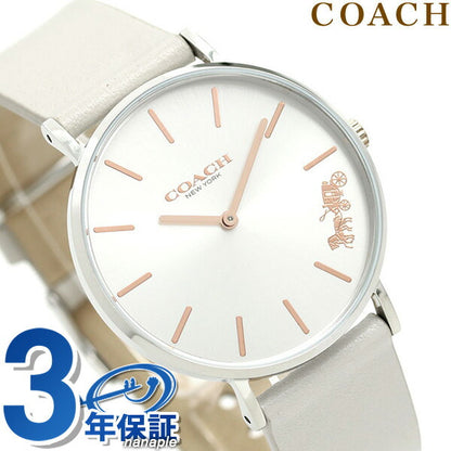 コーチ 時計 レディース 36mm シルバー グレー 革ベルト 14503116 ペリー 腕時計 ブランド 14503116