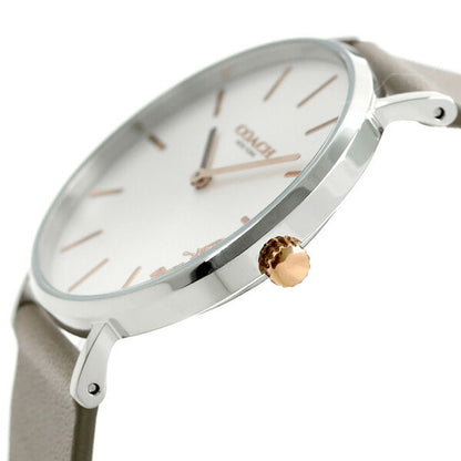 コーチ COACH 時計 レディース 36mm シルバー グレージュ 革ベルト 14503119 ペリー 腕時計 14503119