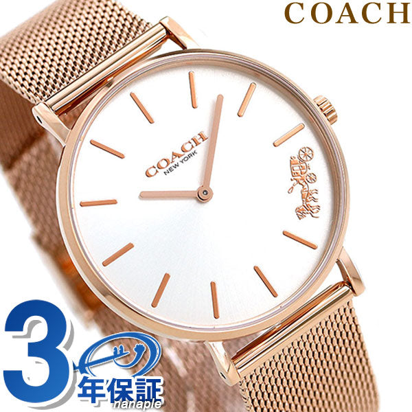 コーチ 時計 レディース 36mm メッシュベルト 14503126 ペリー シルバー ピンクゴールド 腕時計 ブランド 14503126