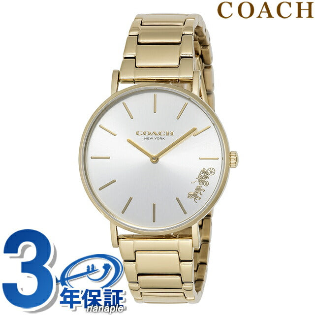 コーチ PERRY クオーツ 腕時計 ブランド レディース COACH 14503345 アナログ シルバー イエローゴールド 14503345