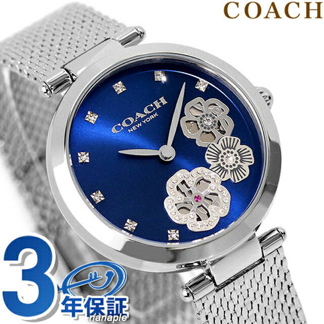 コーチ パーク クオーツ 腕時計 ブランド レディース オープンハート COACH 14503567 アナログ ネイビー スケルトン 14503567