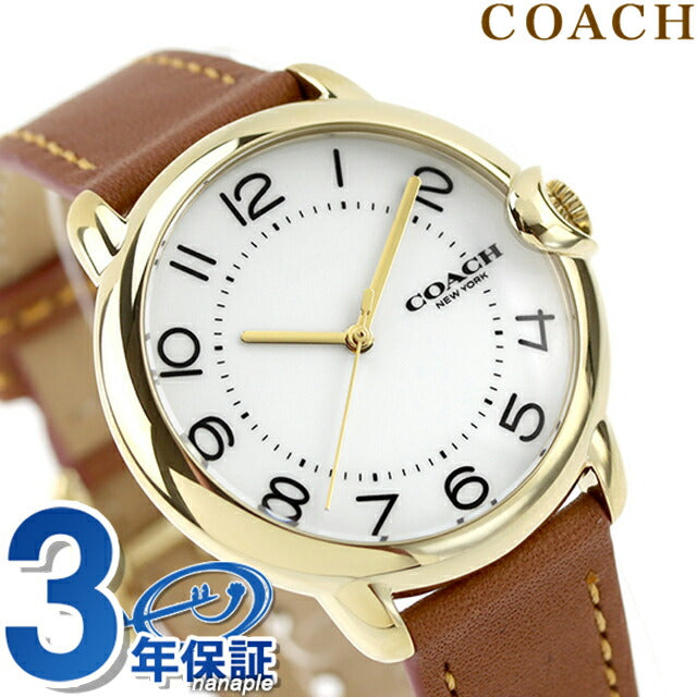 コーチ ARDEN クオーツ 腕時計 ブランド レディース COACH 14503607 アナログ ホワイト ブラウン 白 14503607