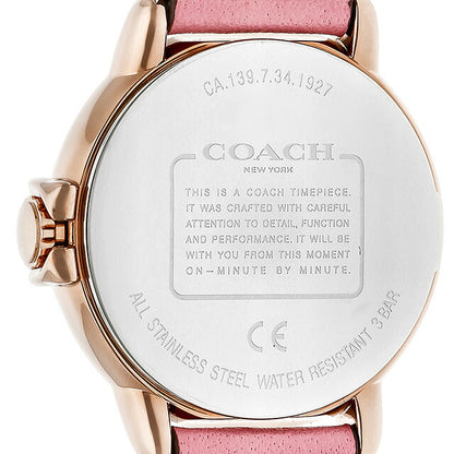 コーチ アーデン クオーツ 腕時計 レディース 革ベルト COACH 14503615 アナログ ホワイト ピンク 白 14503615