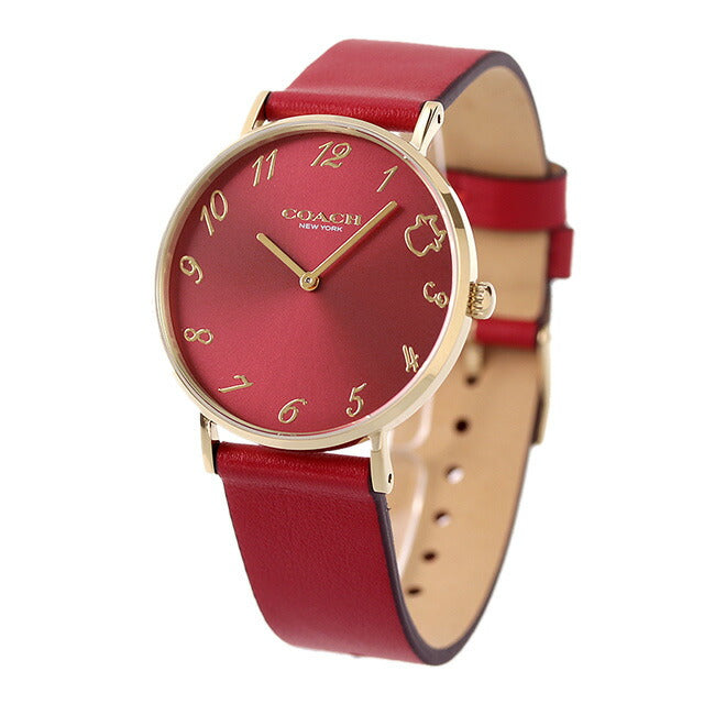 コーチ ペリー 36mm クオーツ レディース 腕時計 ブランド 14503722 レッド 14503722