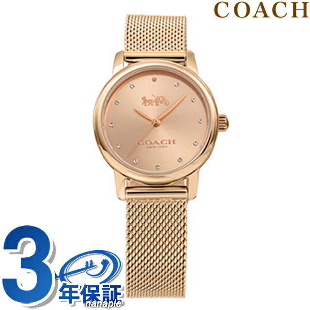 コーチ GRAND クオーツ 腕時計 ブランド レディース COACH 14503745 アナログ ピンクゴールド 14503745