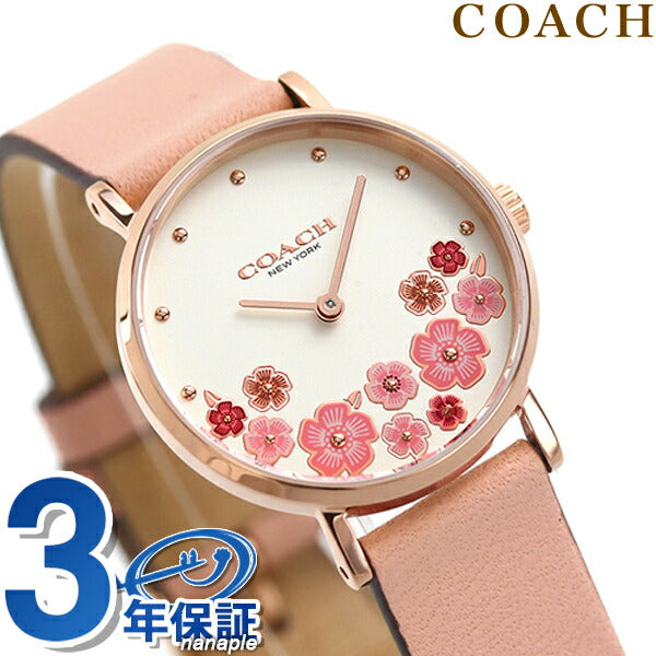 コーチ 腕時計 ブランド レディース ペリー 28mm 花 クオーツ 14503769 ホワイト ピンク 14503769