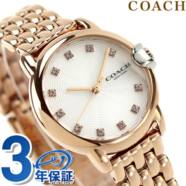 コーチ ARDEN クオーツ 腕時計 ブランド レディース COACH 14503820 アナログ ホワイト ピンクゴールド 白 14503820