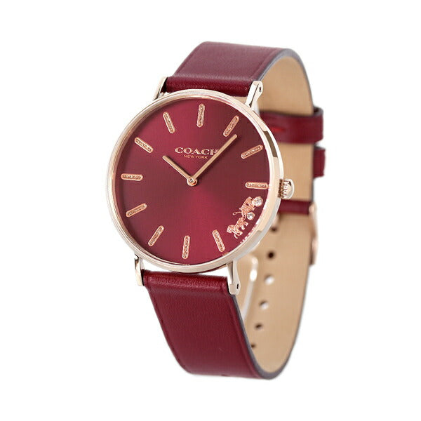 コーチ 腕時計 ブランド レディース ペリー 36mm クオーツ 14503851 ダークレッド 14503851