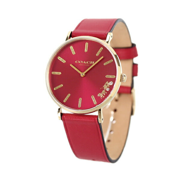 コーチ 腕時計 ブランド レディース ペリー 36mm クオーツ 14503852 レッド 14503852