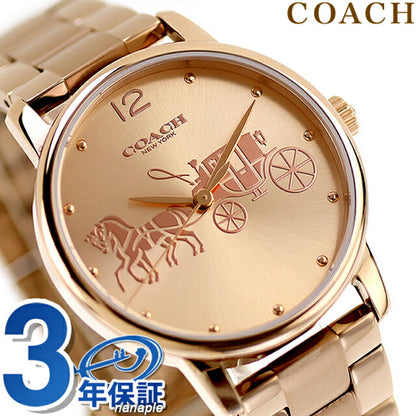 コーチ グランド クォーツ 電池式 腕時計 ブランド レディース COACH 14503945 アナログ ピンクゴールド 14503945