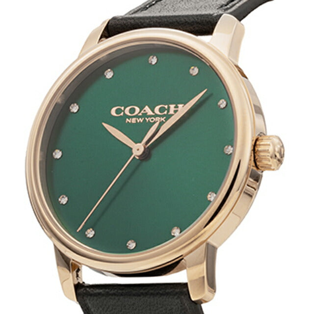 コーチ GRAND クオーツ 腕時計 ブランド レディース COACH 14503972 アナログ グリーン ブラック 黒 14503972