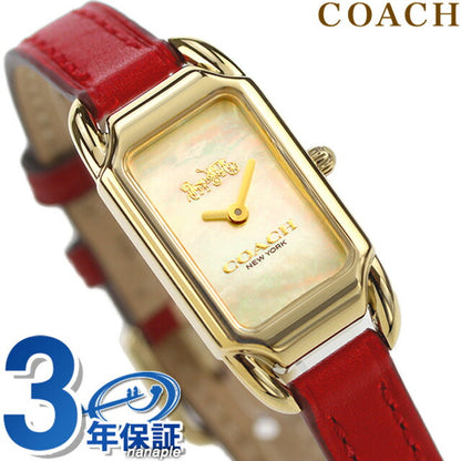 コーチ CADIE クオーツ 腕時計 ブランド レディース COACH 14504025 アナログ ホワイトシェル レッド 白 14504025
