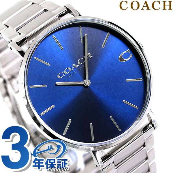 コーチ チャールズ 41mm クオーツ メンズ 腕時計 14602429 COACH ブルー 14602429