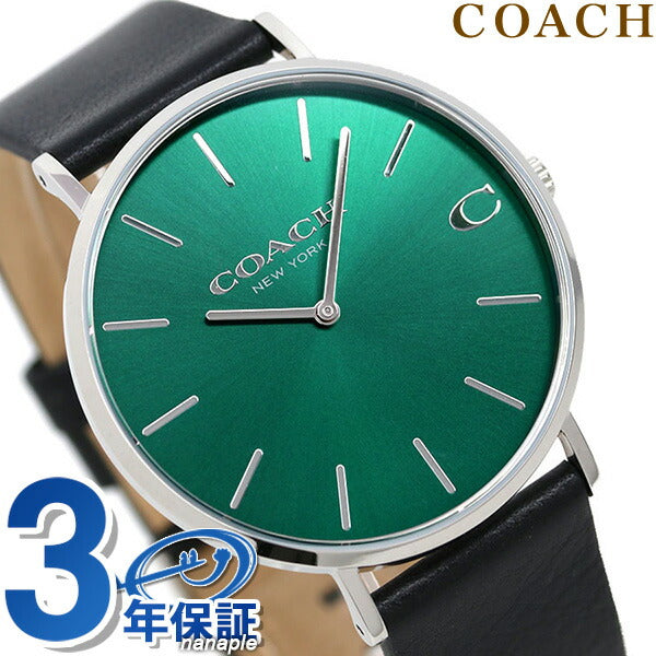 コーチ 時計 チャールズ 41mm メンズ 腕時計 14602436 COACH グリーン ブラック 14602436