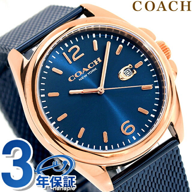コーチ グレイソン クオーツ 腕時計 ブランド メンズ COACH 14602620 アナログ ネイビー 14602620