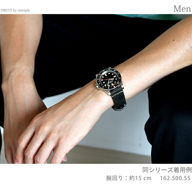 Dabosa复古潜水员Quartz Watch Brand Men Davosa 162.500.55模拟黑色深灰色黑色162-500-55