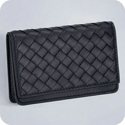 ボッテガ・ヴェネタ 名刺入れ メンズ レディース ブランド BOTTEGA VENETA イントレチャート レザー 174646 V3UN1 4045 ネイビー 174646-V3UN1-4045