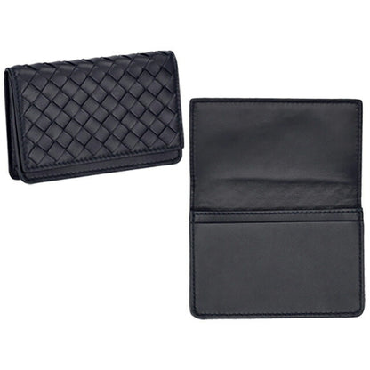 ボッテガ・ヴェネタ 名刺入れ メンズ レディース ブランド BOTTEGA VENETA イントレチャート レザー 174646 V3UN1 4045 ネイビー 174646-V3UN1-4045