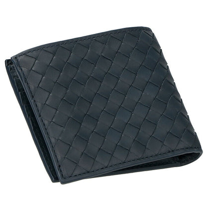 ボッテガ・ヴェネタ 二つ折り財布 メンズ ブランド BOTTEGA VENETA イントレチャート 193642 V4651 4059 ネイビー 193642-V4651-4059