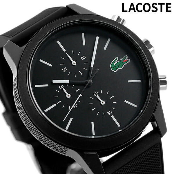 ラコステ 時計 44mm クオーツ メンズ 腕時計 ブランド 2010972 オールブラック 黒 2010972