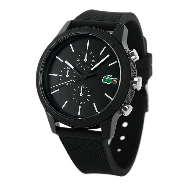 ラコステ 時計 44mm クオーツ メンズ 腕時計 ブランド 2010972 オールブラック 黒 2010972