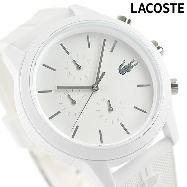 ラコステ 時計 42mm クロノグラフ クオーツ メンズ 腕時計 ブランド 2011090 ホワイト 2011090